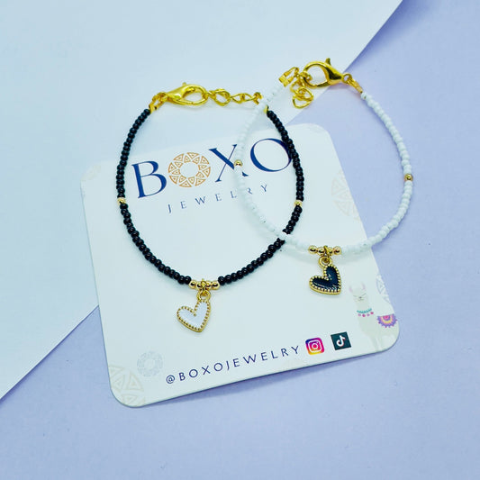 Bracciale perline e cuore - BOXO Jewelry