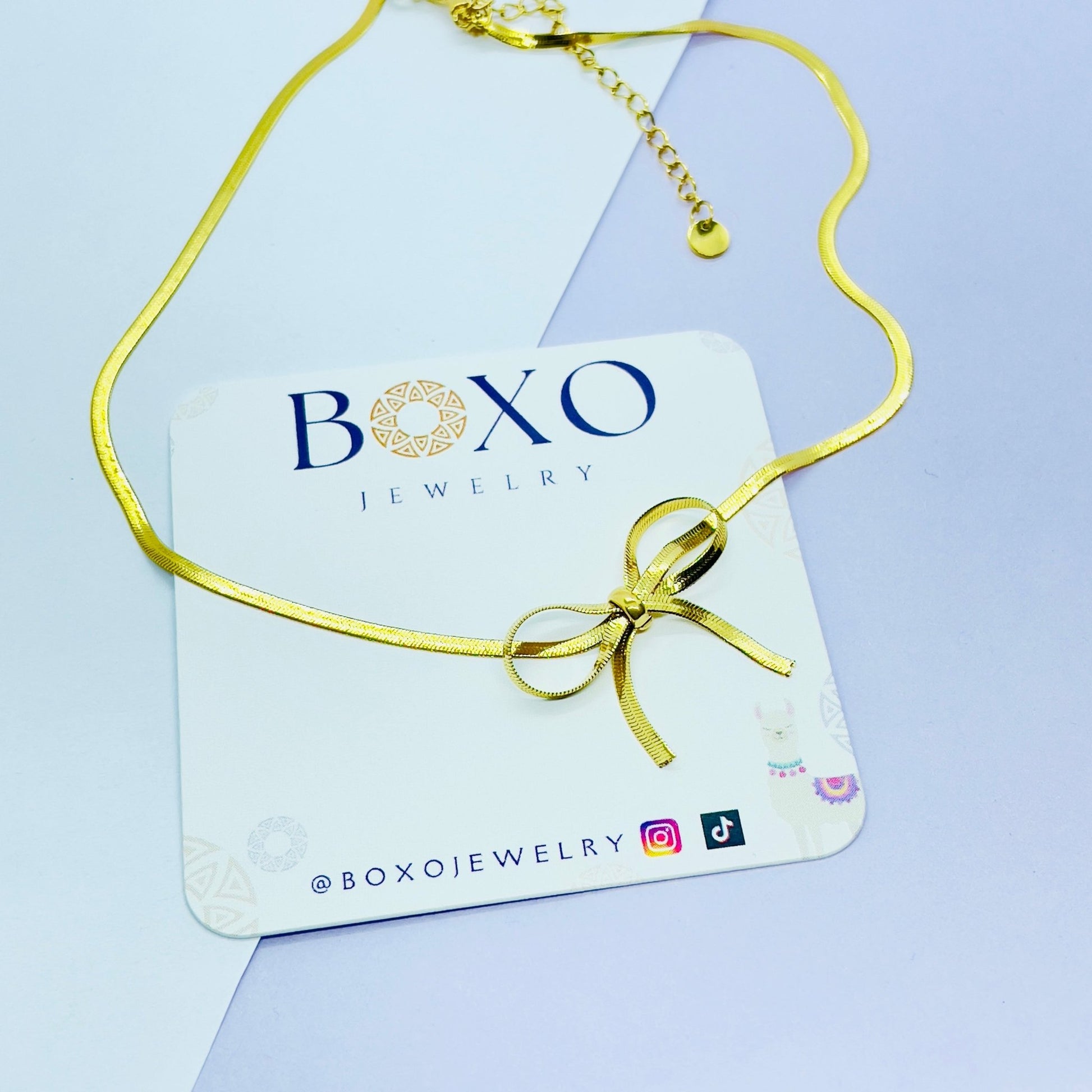 Collana con fiocco dorato - BOXO Jewelry