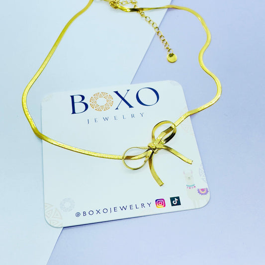 Collana con fiocco dorato - BOXO Jewelry