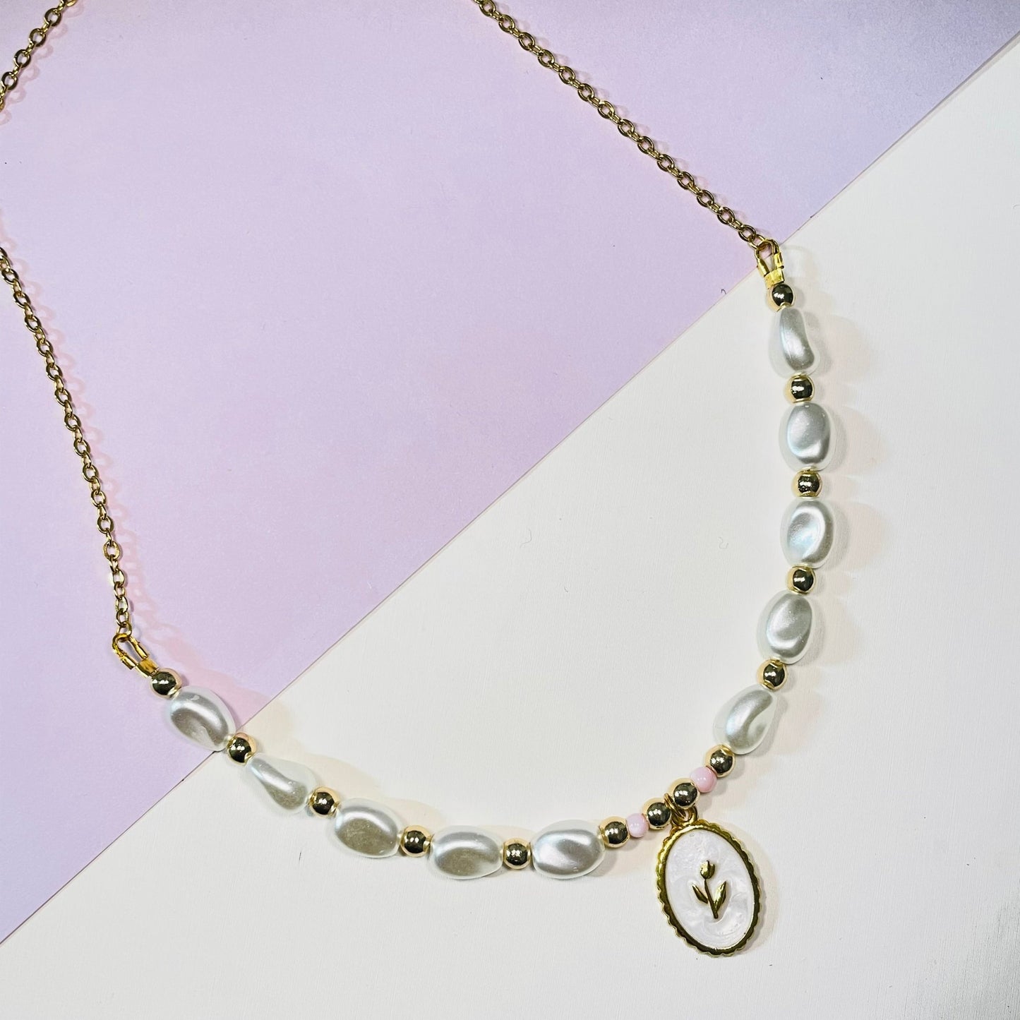 Collana Perline e rose - BOXO Jewelry