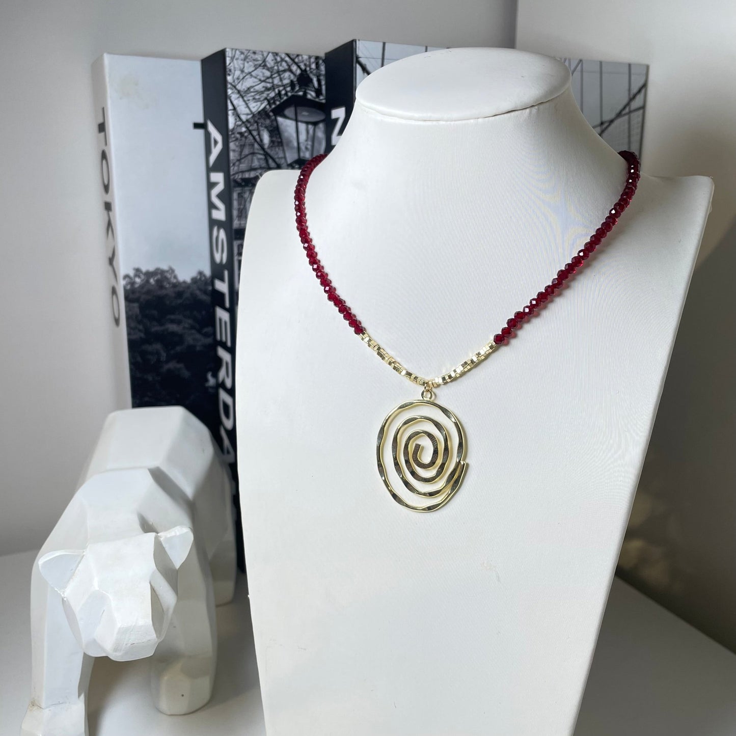 Collana Red and Gold - BOXO Jewelry