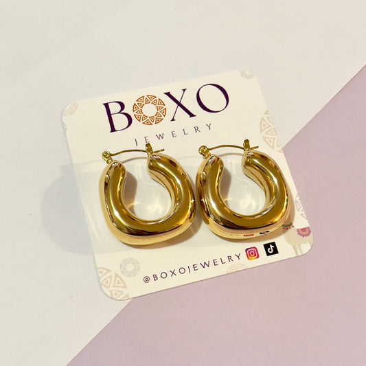 Orecchino a cerchio bombato - BOXO Jewelry