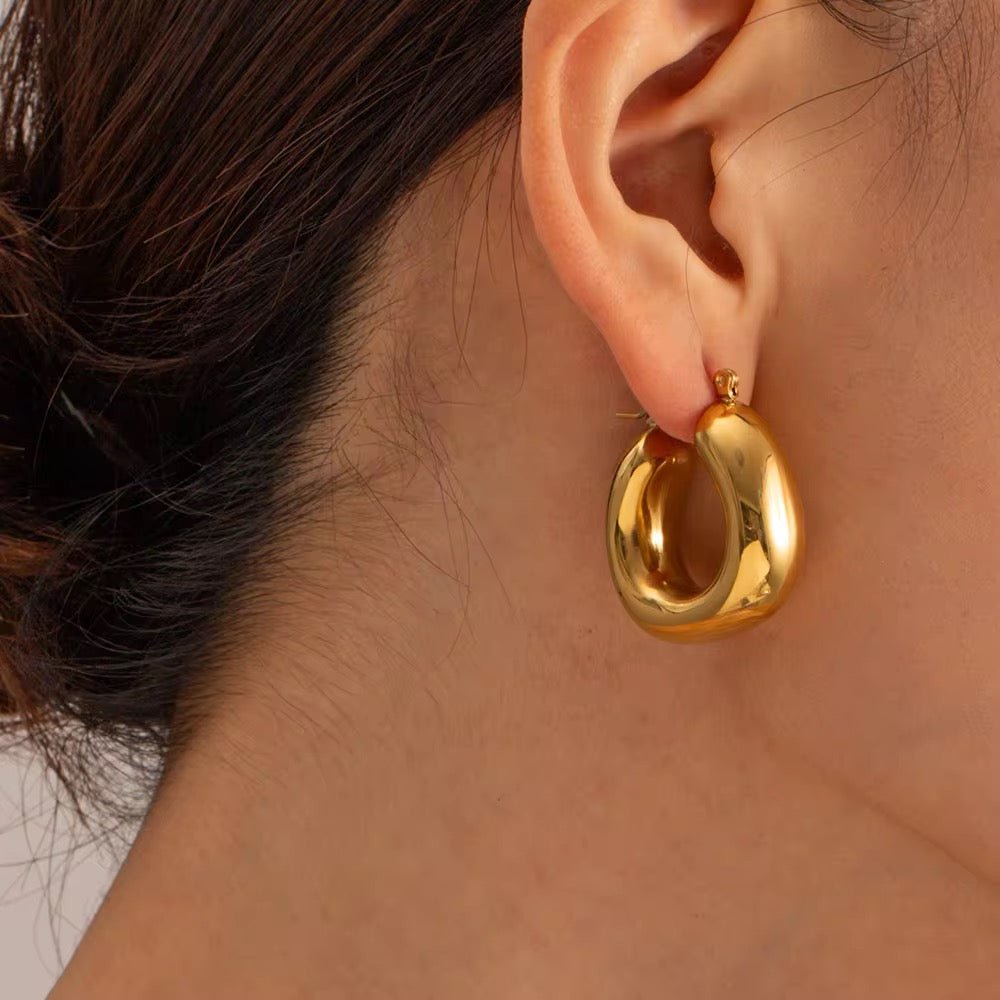 Orecchino a cerchio bombato - BOXO Jewelry